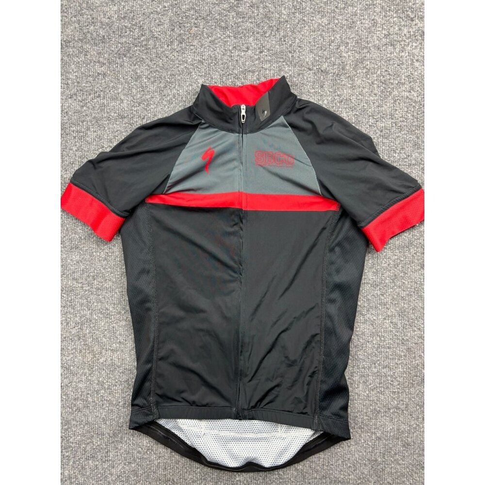 SBCU Specialized SL Pro Cycling Shirt Women's S Black Red Zip Up Biker Racer